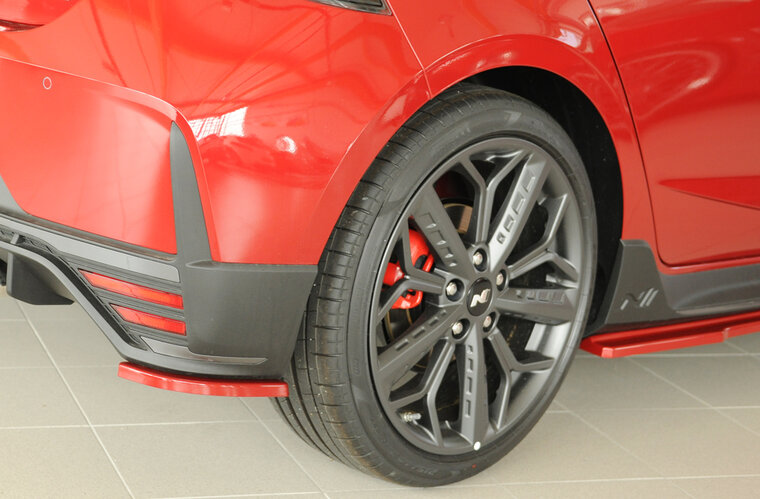 Rieger Tuning achterbumper aanzetstuk lateraal, rechts Hyundai i20N alleen voor originele N- achterskirt-inzetstuk