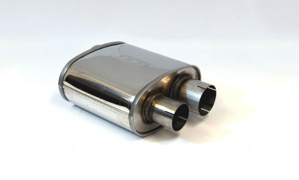 Demper RVS split 76-63 ovaal 140/270mm, lengte 250mm, &Oslash; 76mm (3 inch)