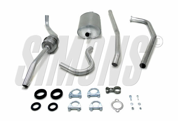 Simons uitlaatsysteem Amazon B18 combi 1962-1966