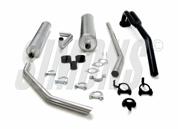 Simons uitlaatsysteem Duett 445, P210 B18 1962-1966 vanaf chassisnr. 83.400