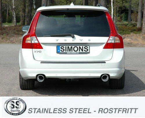 Simons Sportuitlaat Volvo XC70 2WD vanaf 2008- (ook R-design) 1.6D, 2.0D, 2.4D, D2, D3, D4, D5: met roetfilter