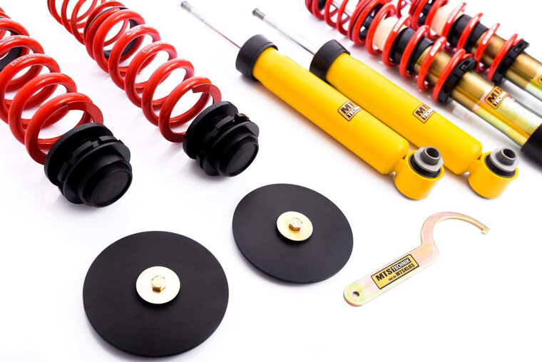MTS Schroefset Sport BMW 5 Series / E61 Kombi Type E61 Dedicated for cars with and without nivo. It enables conversion from nivo to springs with height adjustment.