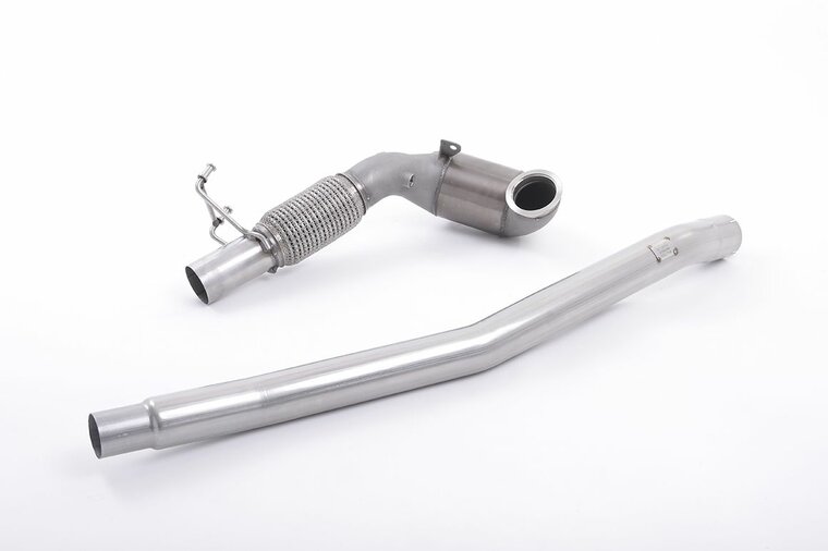 Milltek Large Bore Downpipe and Hi-Flow Sports Cat Volkswagen Golf Mk7.5 R 2.0 TSI 310pk (Non-GPF modellen) - 76mm &amp; EC Approved Systems
