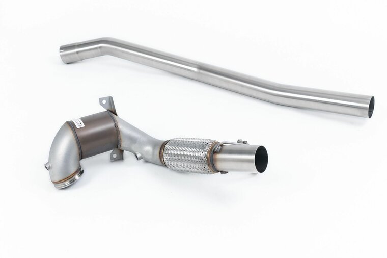 Milltek Large Bore Downpipe and Hi-Flow Sports Cat Volkswagen Golf Mk7.5 R 2.0 TSI 310pk (Non-GPF modellen) - 80mm Race Systems