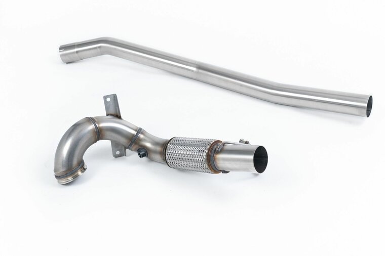 Milltek Large-bore Downpipe and De-cat Volkswagen Golf Mk7.5 R 2.0 TSI 310pk (Non-GPF modellen) - 80mm Race Systems