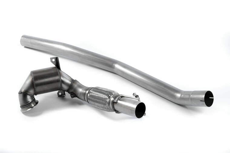 Milltek Large Bore Downpipe and Hi-Flow Sports Cat Skoda Octavia vRS 2.0 TSI 245pk Hatch &amp; Estate (manual En DSG-auto&sbquo; Non-OPF/GPF &amp; Na Facelift)