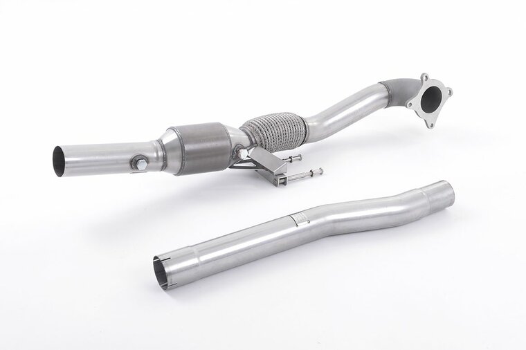 Milltek Cast Downpipe with HJS High Flow Sports Cat Skoda Octavia vRS 2.0T FSi