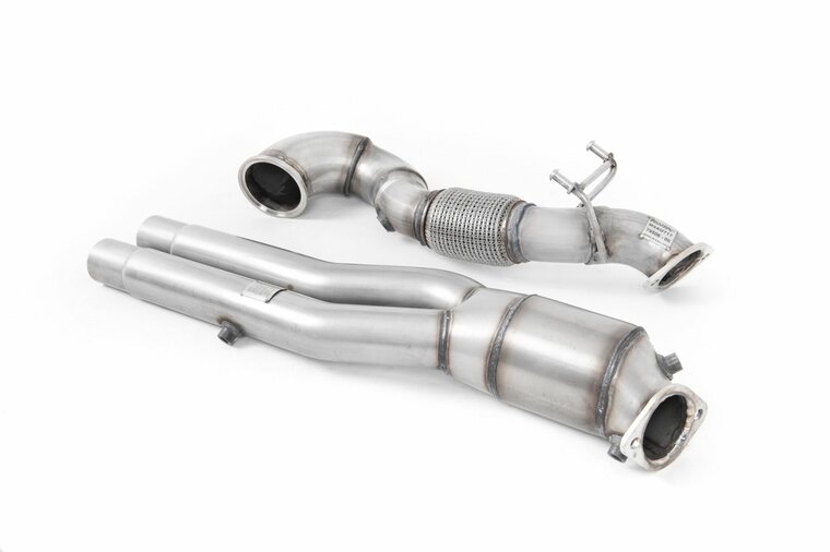 Milltek Large Bore Downpipe and Hi-Flow Sports Cat Audi TT Mk3 TTRS 2.5TFSI Quattro (OPF/GPF Modellen)
