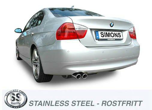 Simons RVS Sportuitlaat&nbsp;BMW 325/330i Sedan/Touring/Coup&eacute; [E90/91/92] 2005-2/2007
