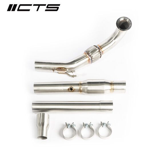 CTS Turbo Downpipe with High-Flow Cat - GEN3 1.8T/2.0T TSI
