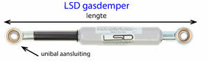 LSD Gasdempers Losse unibal kort 44mm