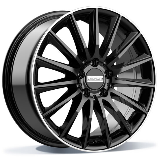 Fondmetal AIDON (FMI04 MAL) - GLOSSY BLACK MACHINED LIP - 9J x 19inch ET35 5x112 naaf 66.50