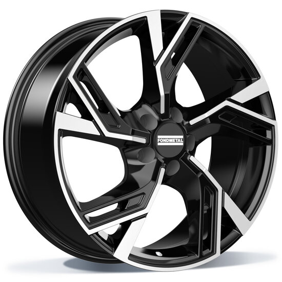 Fondmetal ATENA (FMI07) - GLOSSY BLACK MACHINED - 8J x 19inch ET39 5x112 naaf 66.50