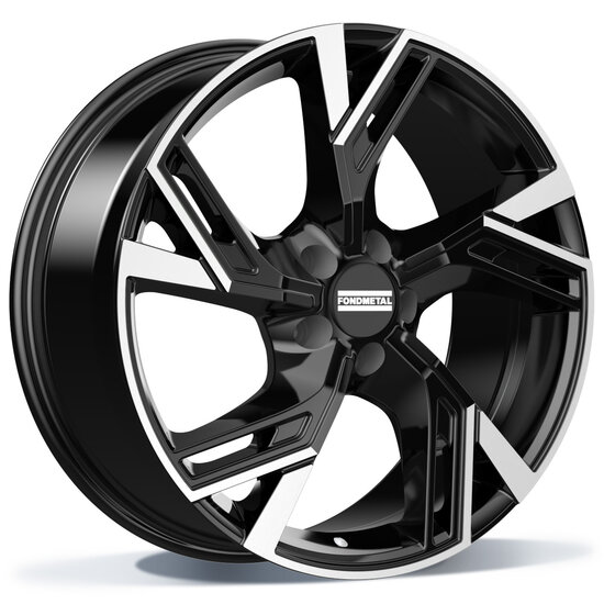 Fondmetal ATENA (FMI07) - GLOSSY BLACK PART.MACHINED - 10J x 22inch ET42.5 5x120 naaf 72.50