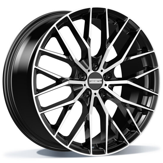 Fondmetal MAKHAI (FMI05) - GLOSSY BLACK MACHINED - 10J x 21inch ET60 5x130 naaf 71.6