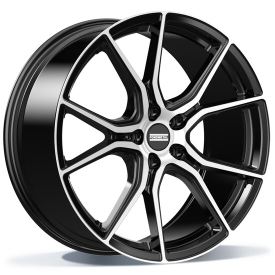 Fondmetal STC45 - GLOSSY BLACK MACHINED - 9J x 20inch ET23 5x120 naaf 67.1