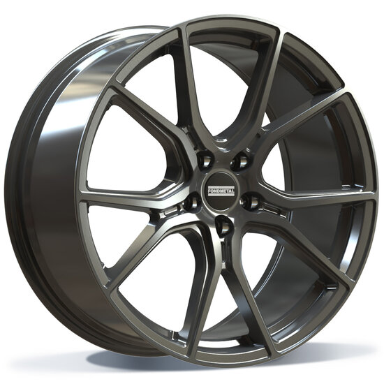 Fondmetal STC45 - GLOSSY TITANIUM - 10.5J x 20inch ET45 5x114.3 naaf 70.4