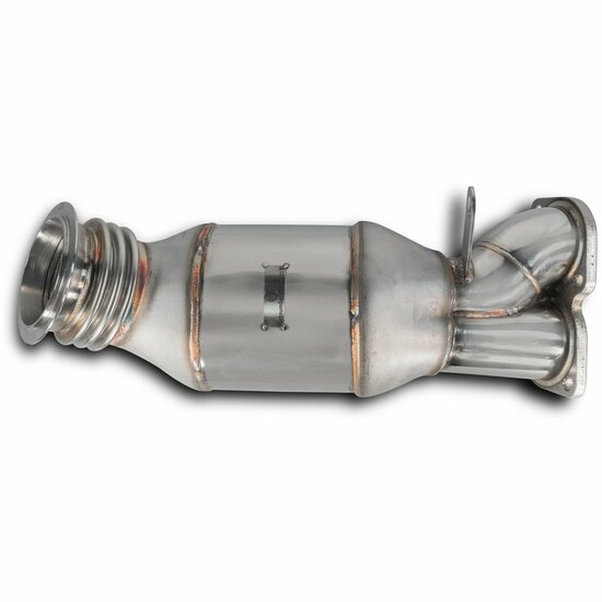 Op zoek naar prestatieverbeteringen voor uw BMW N55-motor? Onze downpipe zonder katalysator biedt de ultieme oplossing voor meer vermogen en een verbeterde rijervaring.</br>Diameter van 76 mm: een geoptimaliseerde diameter voor maximale prestaties en effi