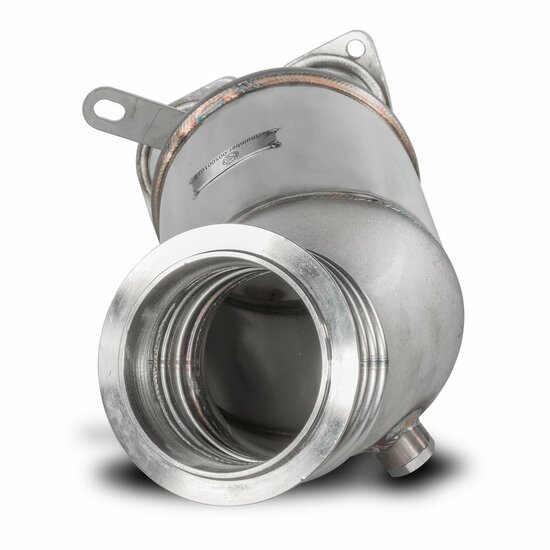 Op zoek naar prestatieverbeteringen voor uw BMW N55-motor? Onze downpipe zonder katalysator biedt de ultieme oplossing voor meer vermogen en een verbeterde rijervaring.</br>Diameter van 76 mm: een geoptimaliseerde diameter voor maximale prestaties en effi