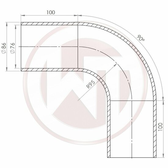 Wagner Tuning siliconenslang - 90&deg; bocht, zwart</br>Beschrijving:Ontdek de uitstekende prestaties en kwaliteit van onze Wagner Tuning siliconenslang - perfect voor een breed scala aan toepassingen. Hoogwaardig vervaardigd en geschikt voor de aansluitdiam