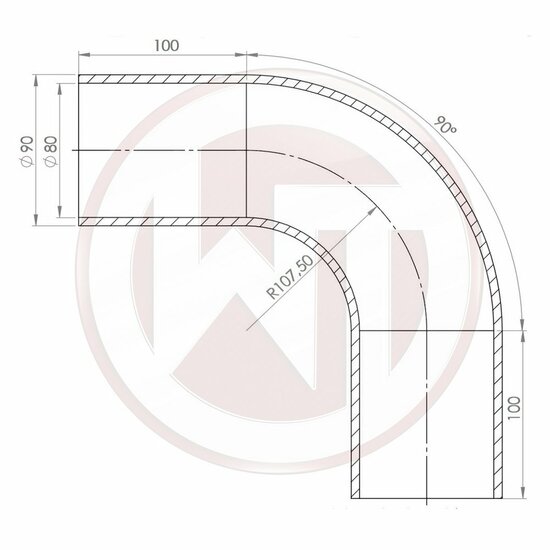 Wagner Tuning siliconenslang - 90&deg; bocht, zwart</br>Beschrijving:Ontdek de uitstekende kwaliteit en veelzijdigheid van onze Wagner Tuning siliconenslang - perfect voor een breed scala aan toepassingen. Gemaakt van hoogwaardige siliconen en versterkt met 