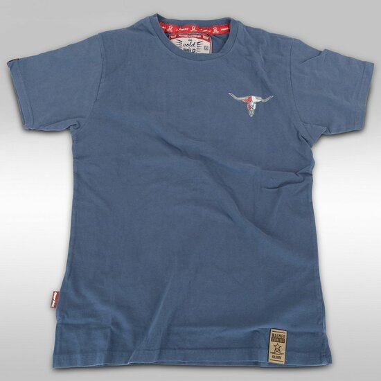 Wagner Tuning T-shirt LONGHORN-ARTWORK - blauwgrijs</br>Het Wagner Tuning T-shirt LONGHORN-ARTWORK in blauwgrijs is meer dan alleen een kledingstuk - het is een statement van individualiteit, stijl en exclusiviteit. Met zijn unieke design en hoogwaardige 