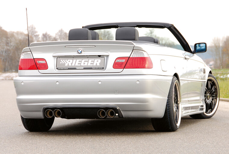 Rieger Tuning uitlaatdemper, 4x90mm centraal BMW 3-serie E46 BMW E46 330d/330xd 3,0l Diesel 135/150kW