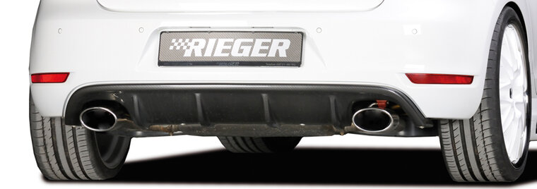 Rieger Tuning uitlaatdemper, links, rechts, verschoven VW Golf 6