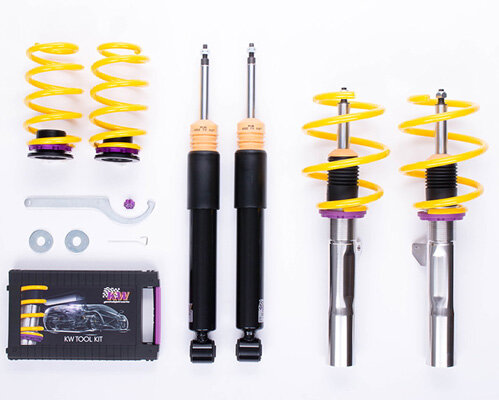 KW V2 Comfort Schroefset BMW 4-serie F32-F36( 2013-) Coup&eacute; Met elect. dempers 4WD 4WD/xDrive coup&eacute; tot 1000kg vooras last 10/2013-