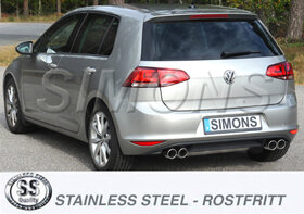 Simons Sportuitlaat Volkswagen Golf 7 Hatchback 2012- aanbieding zolang de voorraad strekt