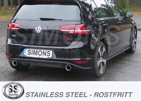 Simons Sportuitlaat Volkswagen Golf 7 Hatchback 2012-