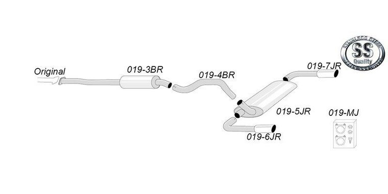 Simons Sportuitlaat Volvo V40 T4/t5 awd 5 cilinder