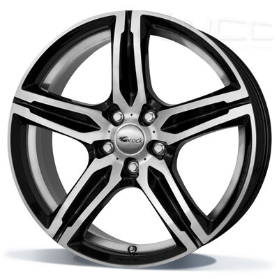 Brock B29 - zwart glanzend - front polijst (SGVP) - 7.5J x 17inch ET45 5x112 naaf 66.6