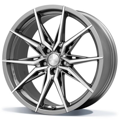 Brock B42 - Ferric Grey polijst (FGP) - 9.5J x 20inch ET45 5x114.3 naaf 64.1