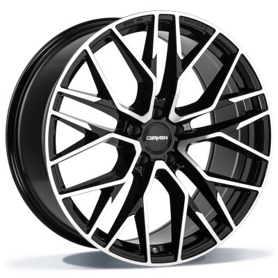 Carmani CA20 Ludwig - black polish - 7.5J x 17inch ET48 5x114.3 naaf 72.6