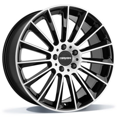 Carmani CA17 Fritz - black polish - 10.5J x 21inch ET25 5x112 naaf 66.6