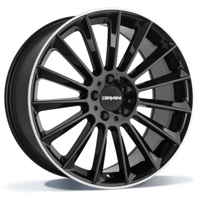 Carmani CA17 Fritz - black lip polish - 9J x 21inch ET45 5x112 naaf 66.6
