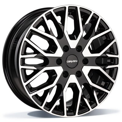 Carmani CA20 Ludwig - black polish - 7.5J x 18inch ET47 6x130 naaf 84.1