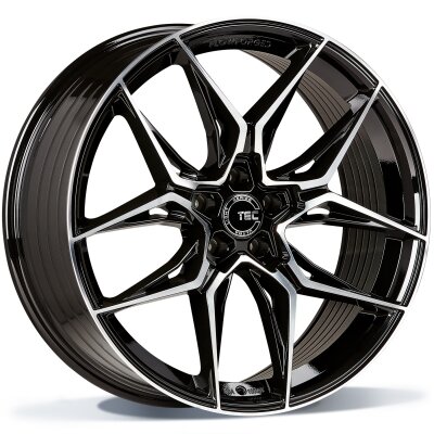 TEC GT9 - Black front polished - 9.5J x 20inch ET42 5x112 naaf 66.6