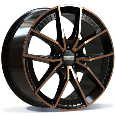 Fondmetal ELATHA (FMI11) - GLOSSY BLACK BRONZE MACHINED - 8J x 18inch ET39 5x112 naaf 66.5