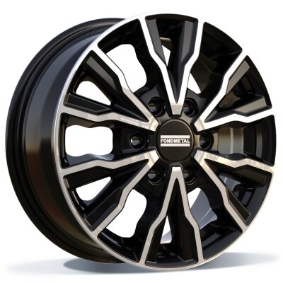 Fondmetal PRO2 (8600) - GLOSSY BLACK MACHINED - 6.5J x 16inch ET54 6x130 naaf 84.1