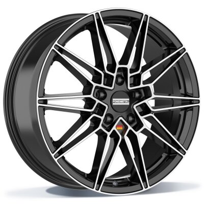 Fondmetal THOE (FMI08) - GLOSSY BLACK MACHINED - 9J x 20inch ET25 5x112 naaf 66.5