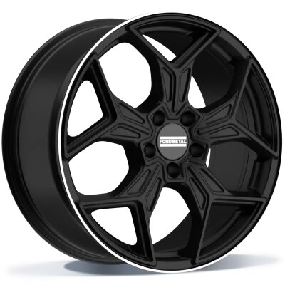 Fondmetal TARANIS (FMI17) - MATT BLACK MACHINED LIP - 8J x 18inch ET45 5x112 naaf 66.5