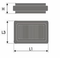 GREEN Vervangingsfilter Honda Civic VI 1995- 1996-2001 1.5i (EK3)