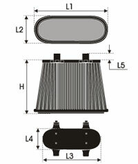 GREEN Vervangingsfilter Hummer H2 2002- 6.0 V8