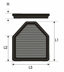 GREEN Vervangingsfilter Jeep Wrangler 03/2007- 3.6 V6, 3.8 V6 [JK]
