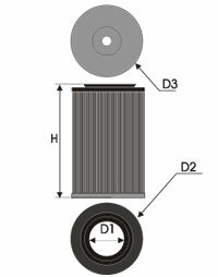 GREEN Vervangingsfilter Mitsubishi L200 11/1992-08/1996 2.5 TD 4x4 64kw