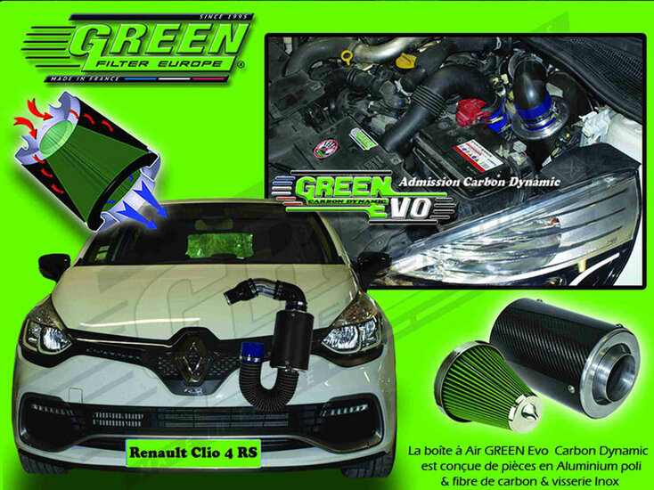 GREEN Performance Kit Renault Clio 4 RS/RS Trophy Carbon Airbox