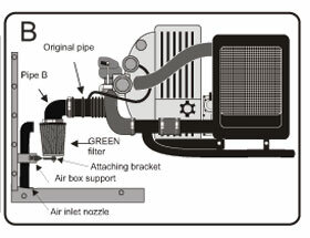 Cold Air Intake Hyundai Galloper 2.5 TDi 74kw