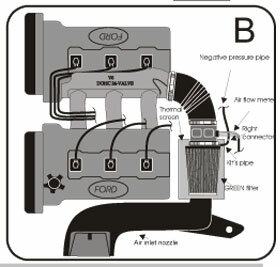 Cold Air Intake Ford Probe 2.5 V6